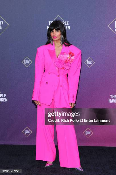 In this image released on November 15, Jameela Jamil arrives at the 2020 E! People's Choice Awards held at the Barker Hangar in Santa Monica,...