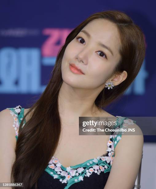 Actress Park Min-Young during tvN drama 'What's Wrong with Secretary Kim' Press Conference at Amoris Hall on May 30, 2018 in Seoul, South Korea.