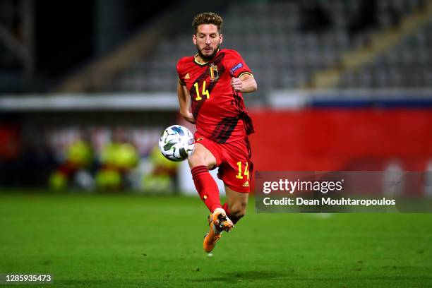 Dries Mertens of Belgium in action during the UEFA Nations League group stage match between Belgium and England at King Power at Den Dreef Stadion on...