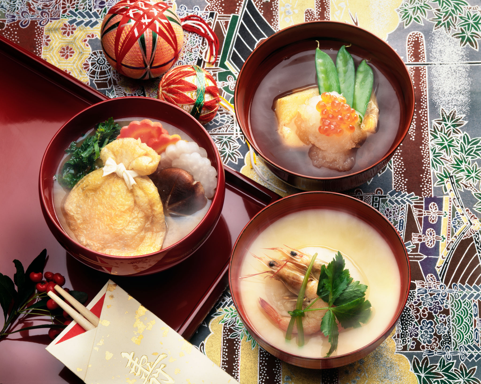 3 types of zouni New Year dish 3 types of zouni New Year dish