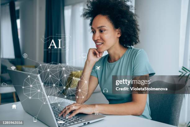 artificial intelligence network concept. - new business icon stock pictures, royalty-free photos & images