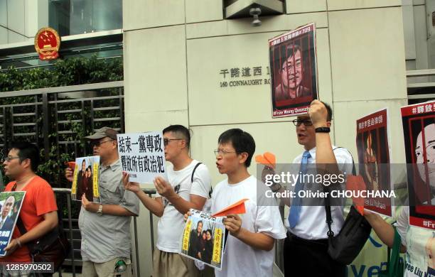 Manifestation contre la répression des avocats chinois des droits de l'Homme le 8 juillet 2018, Hong Kong, Chine. Depuis le 9 juillet 2015, d'ou le...