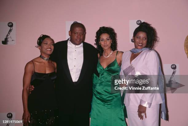 American actress Angela Bassett, American actor Forest Whitaker, American actress Lela Rochon, and American actress and singer Loretta Devine attend...
