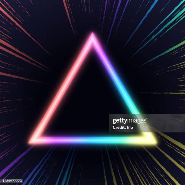 illuminated triangle shape abstract background - illuminato stock illustrations