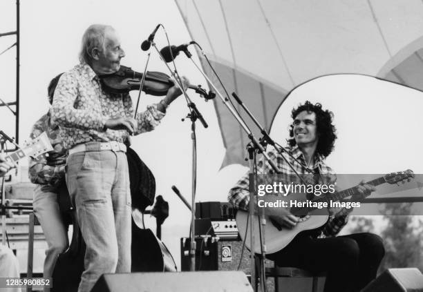 Stephane Grappelli, Capital Radio Jazz Festival, Alexandra Palace, London, 1979. Artist Brian Foskett.