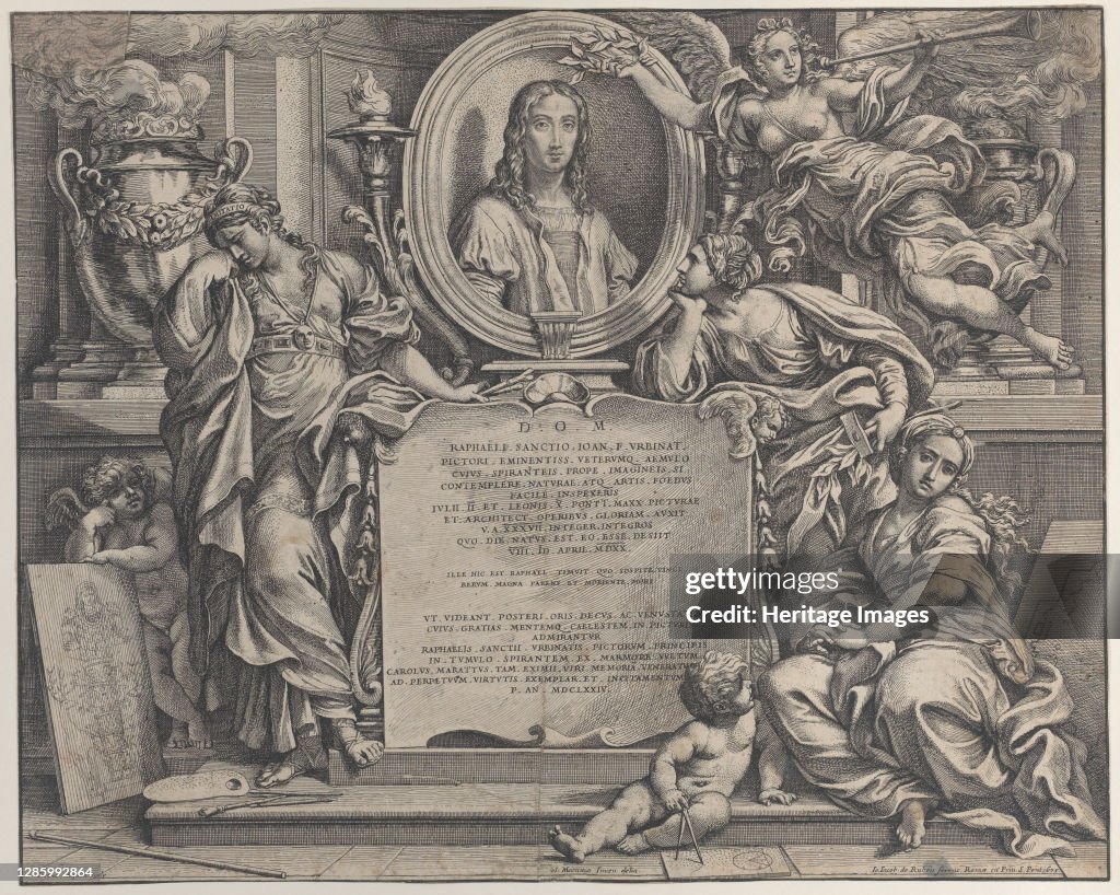 Frontispiece With Oval Portrait Of Raphael