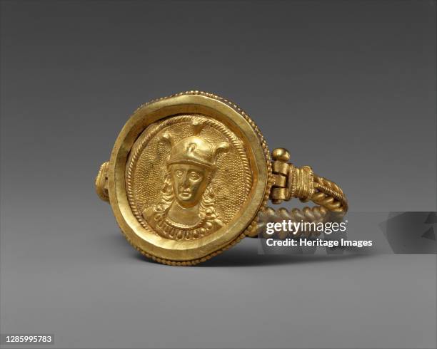 Bracelet with Bust of Roma, Byzantine, 400-450. Artist Unknown.