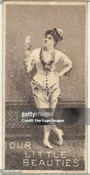 From the Actresses series promoting Our Little Beauties Cigarettes for Allen & Ginter brand tobacco products, 1890. Artist Allen & Ginter.