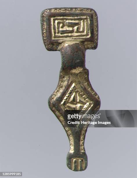 Miniature Square-Headed Brooch, Anglo-Saxon, 500-550. Artist Unknown.