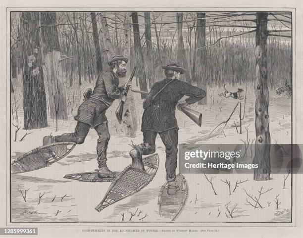 Deer-Stalking in the Adirondacks in Winter , January 21, 1871. Artist John Parker Davis.