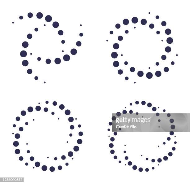 spiral design elements - circle dots stock illustrations
