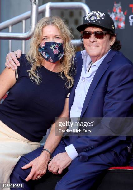 DeAnna Madsen and Michael Madsen attend the Hand and Footprint Ceremony for Michael Madsen at TCL Chinese Theatre on November 16, 2020 in Hollywood,...