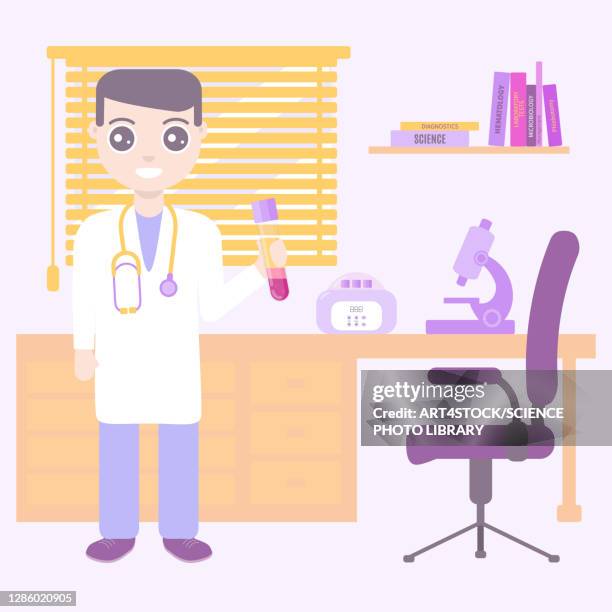 ilustraciones, imágenes clip art, dibujos animados e iconos de stock de medical research, conceptual illustration - técnico en urgencias médicas