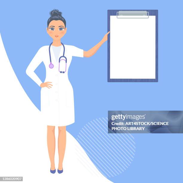 medical consultation, illustration - note message stock illustrations