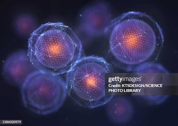 biotechnology, conceptual illustration - stem cell stock illustrations