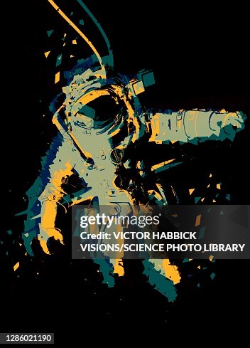 Space walk, illustration Space walk, illustration