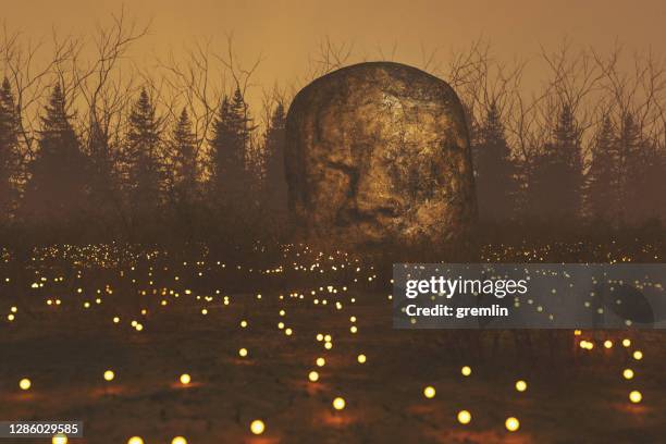 mysterious olmec head - olmec civilization stock pictures, royalty-free photos & images