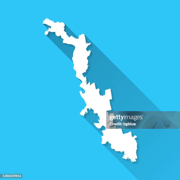 transnistria map with long shadow on blue background - flat design - moldova map stock illustrations