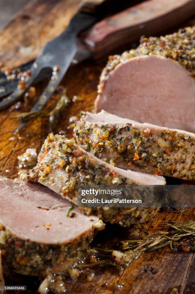 Knoflook en kruiden crusted varkenshaas