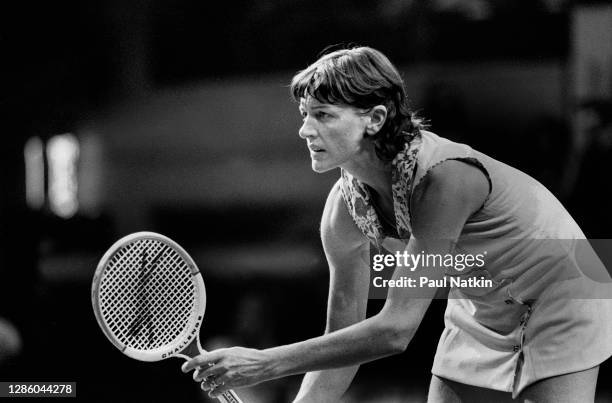 Australian tennis player Margaret Court at the Virginia Slims Tennis tournament at the International Ampitheater in Chicago, Illinois on February 13,...