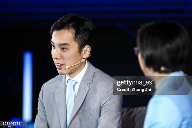 Eric Lin, Head of Research, China for UBS Securities Co. Limited speaks with Evelyn Cheng of CNBC during Day 1 of CNBC East Tech West at LN Garden...