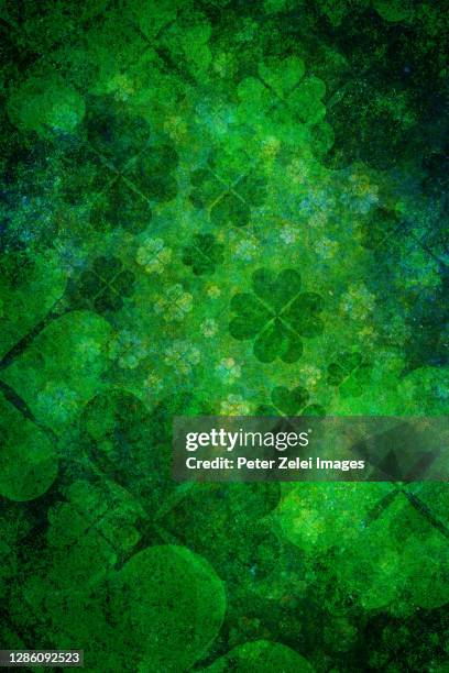 green clover background - st patricks background stock pictures, royalty-free photos & images