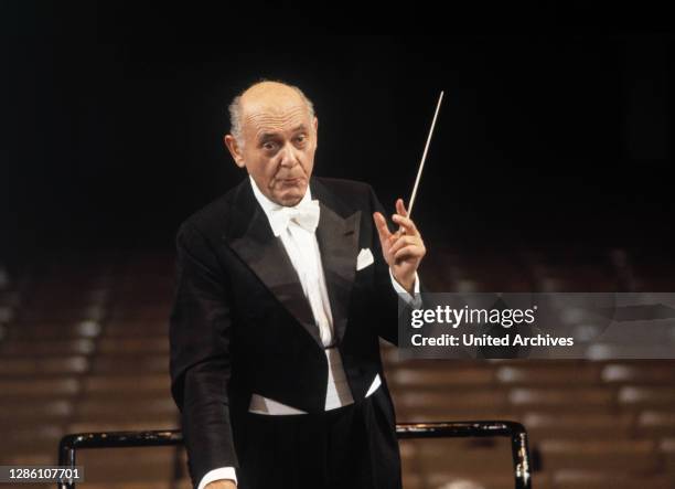 Der in Ungarn geborene und englische Dirigent SIR GEORG SOLTI , Porträt .