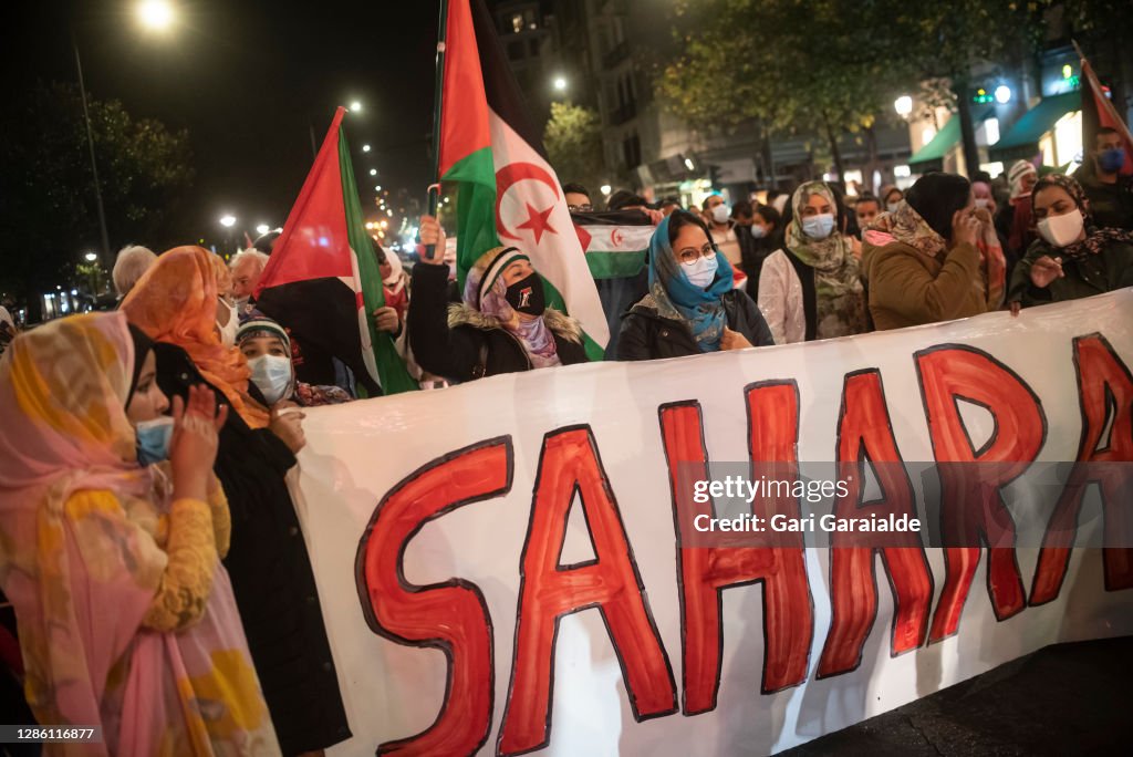 Protest For The Saharaui Refugees In San Sebastian