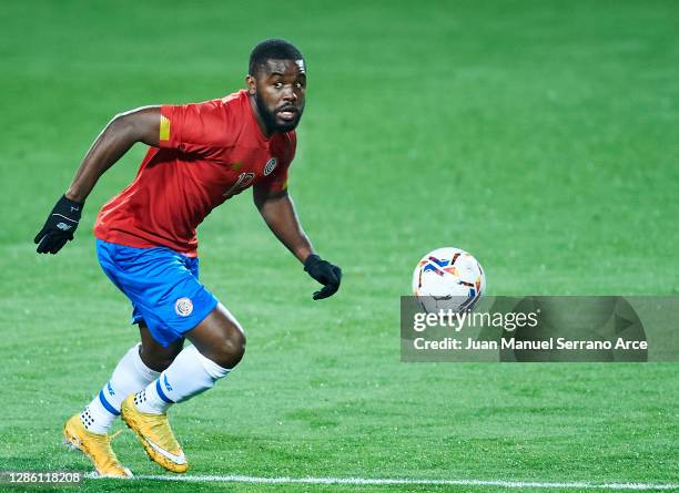 Joel Campbell of Costa Rica in action during the International Friendly match between Euskadi and Costa Rica at Estadio Municipal de Ipurua on...