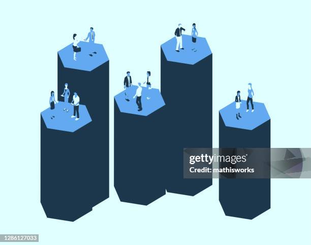 silos with people in a blue color palette - silage stock illustrations