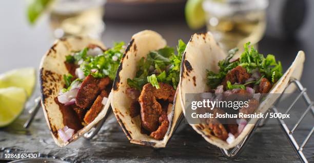 close-up of food on table - street taco stock pictures, royalty-free photos & images