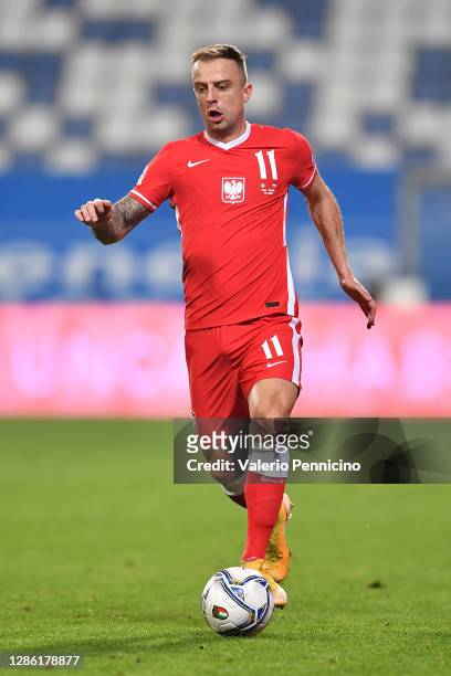 Kamil Grosicki of Poland in action during the UEFA Nations League group stage match between Italy and Poland at Mapei Stadium - Citta' del Tricolore...