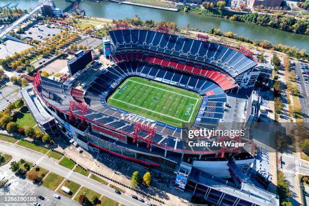 nissan stadion antenne - nashville stockfoto's en -beelden