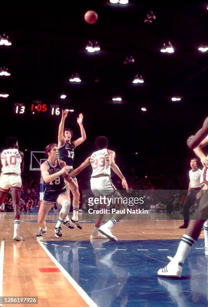 John Havlicek of the Boston Celtics during the 1974 NBA Finals at the Milwaukee Arena in Milwaukee, Wisconsin on May 5. 1974.