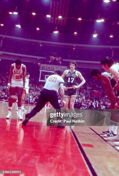 John Havlicek in the 1973-1974 season at the Chicago Stadium in Chicago, Il.