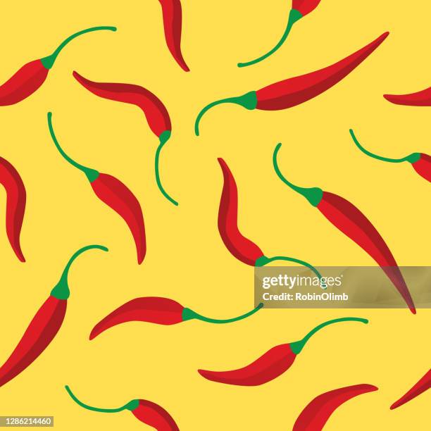 red chili paper pattern - capsaicin patch stock illustrations