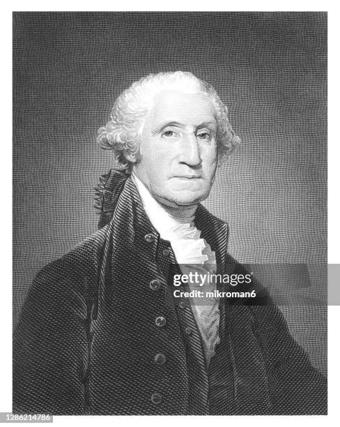 portrait of george washington, first president of the united states from 1789 to 1797 - us president 個照片及圖片檔