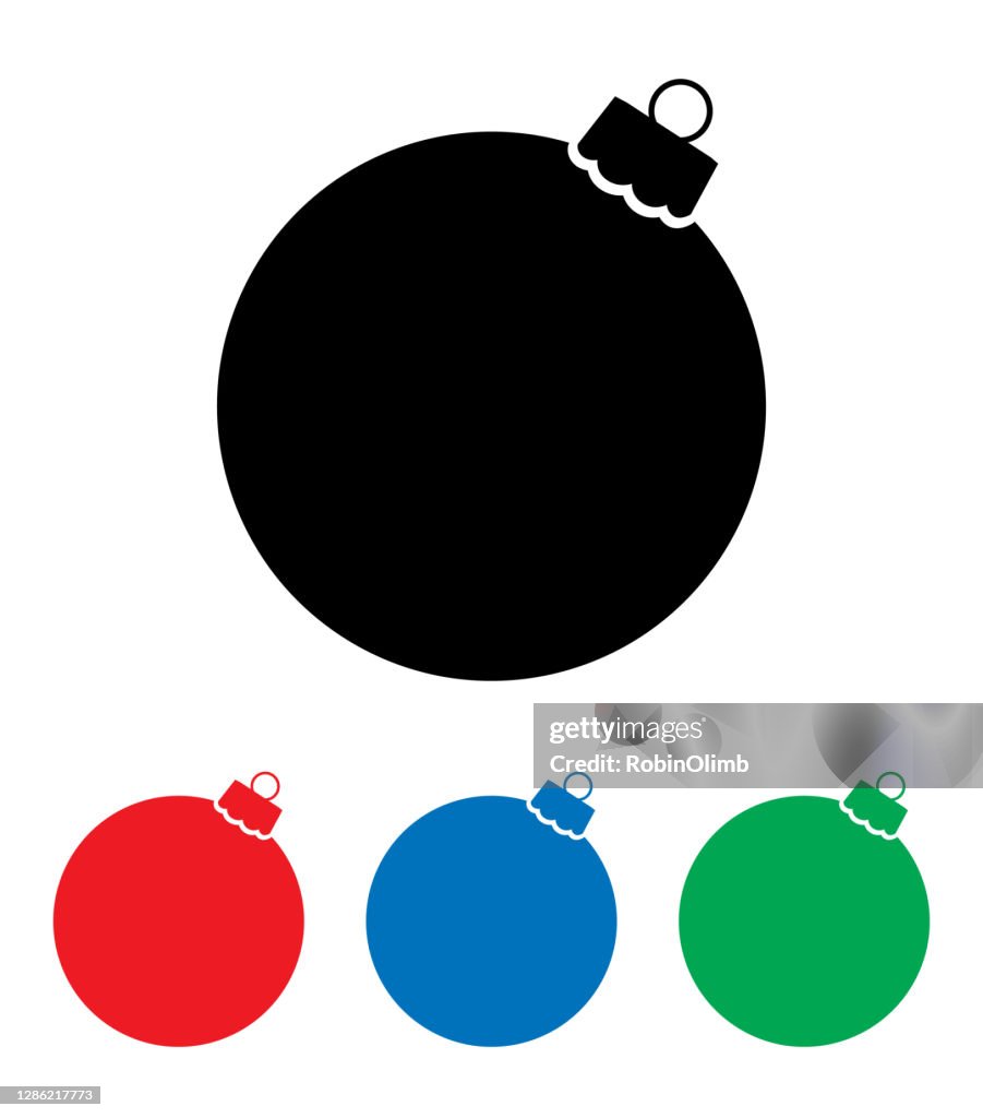 Christmas Ornaments Icons Set
