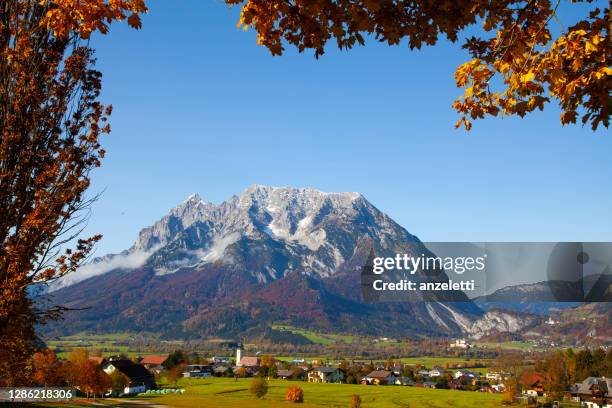 aigen in the enns valley - schladming stock pictures, royalty-free photos & images