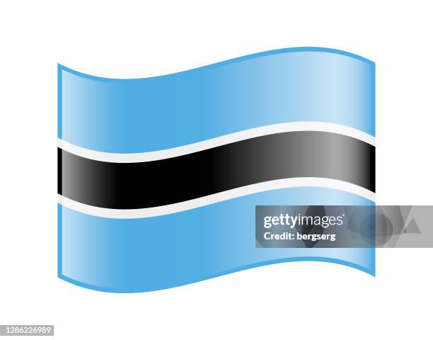 botswana waving flag. vector icon - botswana stock illustrations