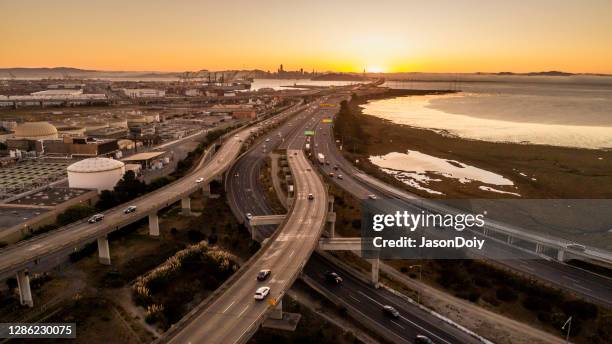 aerial view of oakland - oakland stock pictures, royalty-free photos & images