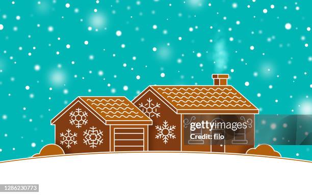 illustrations, cliparts, dessins animés et icônes de maison de pain d’épice de vacances - pain dépice