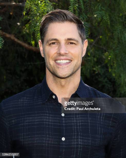 Actor Sam Page visits Hallmark Channel's "Home & Family" at Universal Studios Hollywood on November 17, 2020 in Universal City, California.