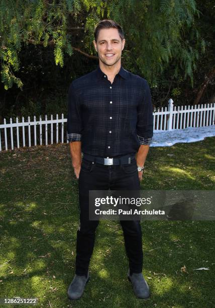 Actor Sam Page visits Hallmark Channel's "Home & Family" at Universal Studios Hollywood on November 17, 2020 in Universal City, California.