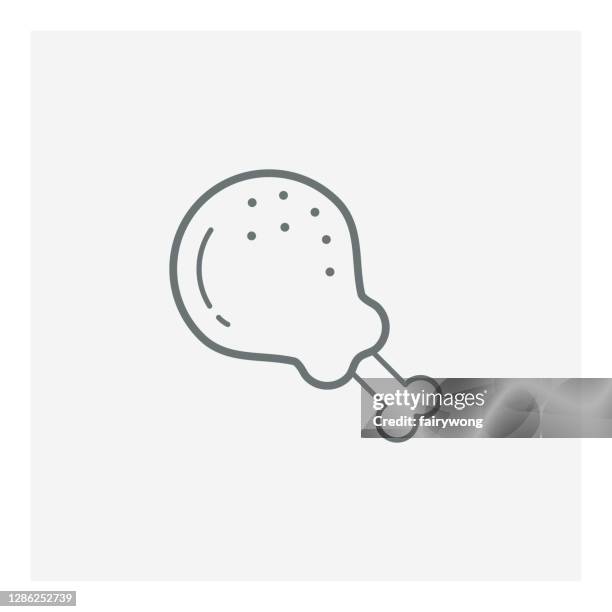 chicken legs icon - frying steak stock illustrations