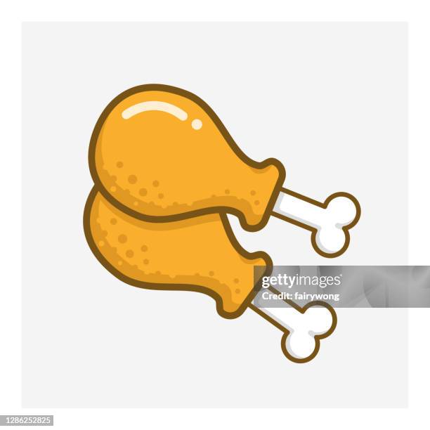 chicken legs icon - drumstick stock illustrations