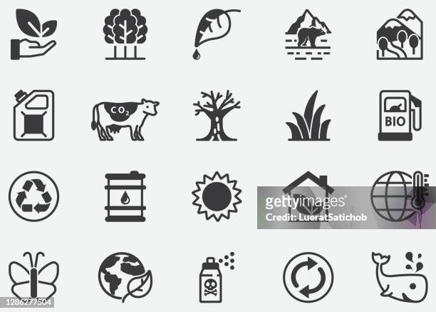 global warming , eco ,reduce global warming, natural disasters pixel perfect icons - desertification stock illustrations