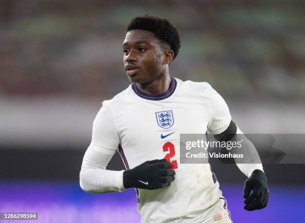 Tariq Lamptey of England U21 during the UEFA Euro Under 21 Qualifier match between England U21 and Andorra U21 at Molineux on November 13, 2020 in...