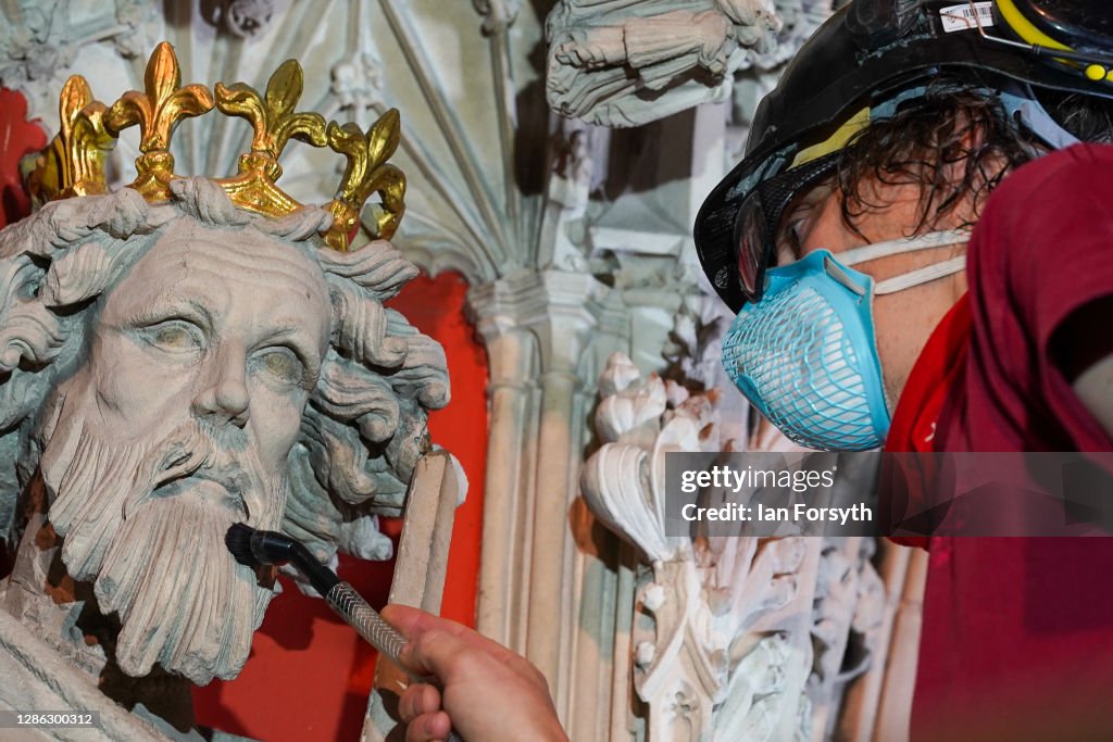 York Minster's 15th Century Pulpitum Is Cleaned In Once A Century Renovation