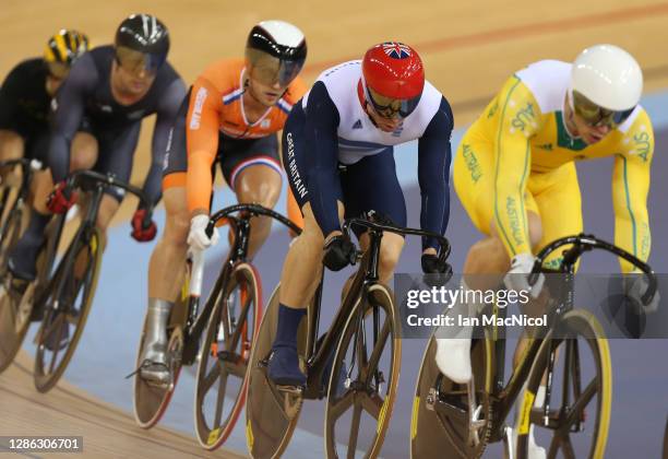 Sir Chris Hoy of Great Britain competes in the final of the Men's Keirin Track Cycling on Day 11 of the London 2012 Olympic Games at Velodrome on...